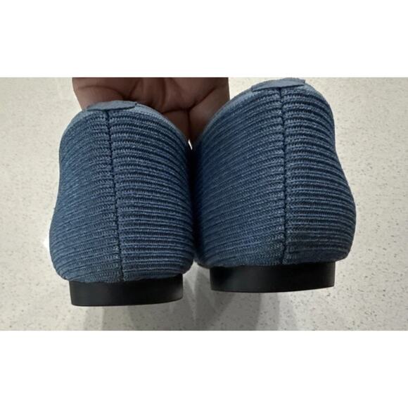 Vivaia Denim Blue Margot 2.0 Square-Toe-V Cut Women's Flats EU 42 (US 10.5-11) - Picture 7 of 9